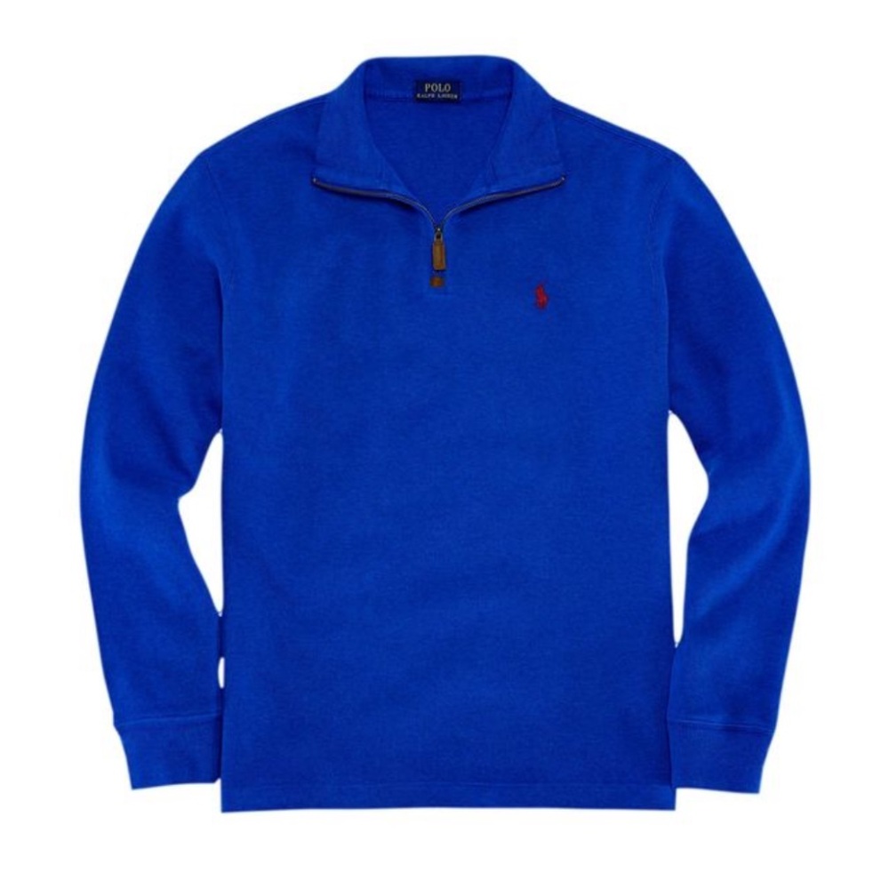 Ralph Lauren Polo Men’s Estate Rib Royal Blue 1/4 Zip Pullover XL Tall